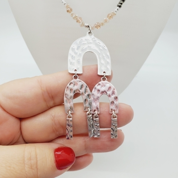 ROMOLO STITCH FIX LONG SILVER NECKLACE BEADS - Picture 6 of 10